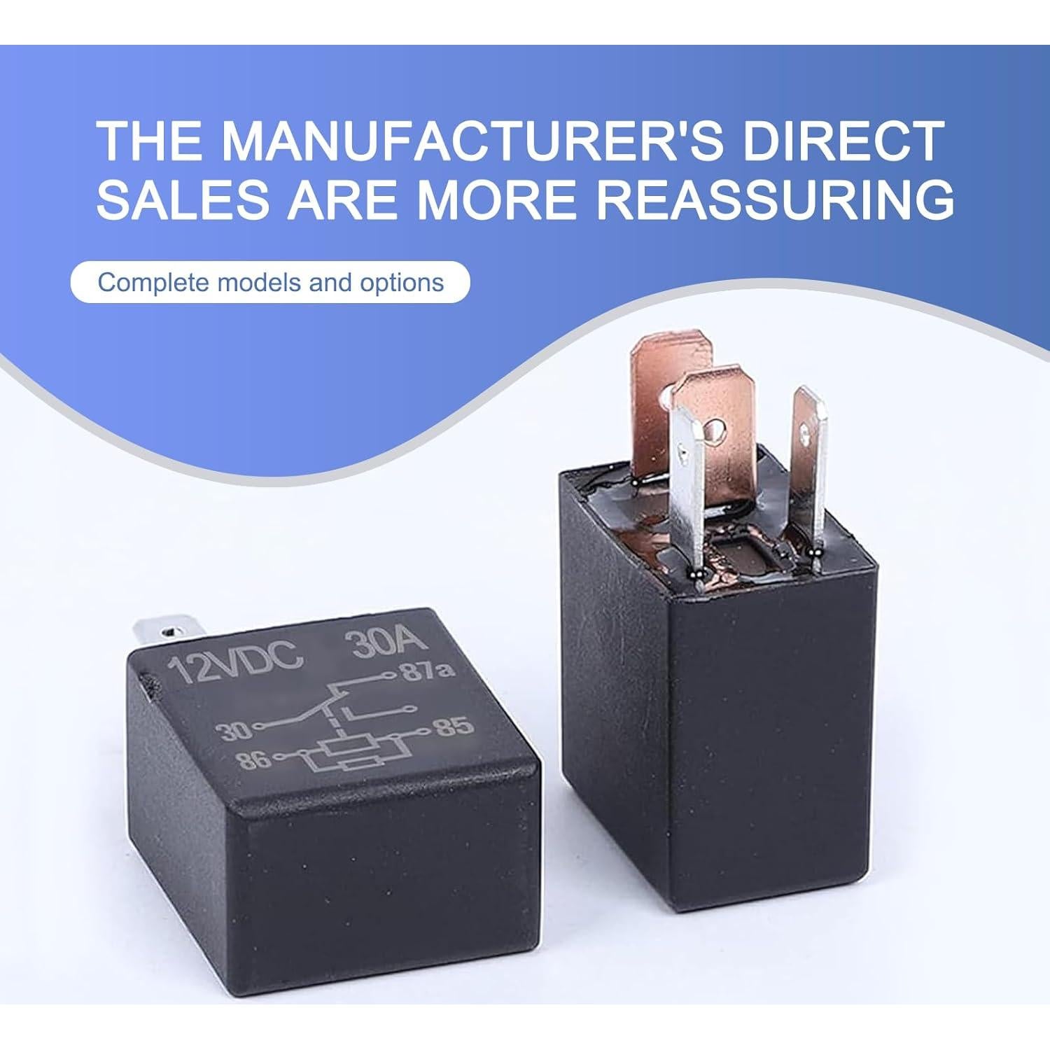 Pack 4 Relés de Coche 12V 30A 5 Pines Lekudo Impermeables