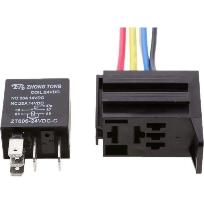 Relé Automotriz ESUPPORT 12V 30A 5 Pines Impermeable - Paquete de 5