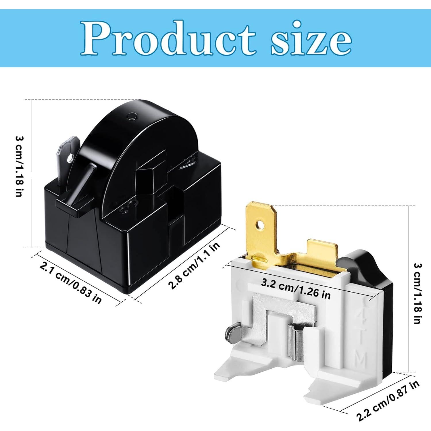 Relé de Arranque PTC Mudder 4.7 Ohm 1 Pin para Refrigerador