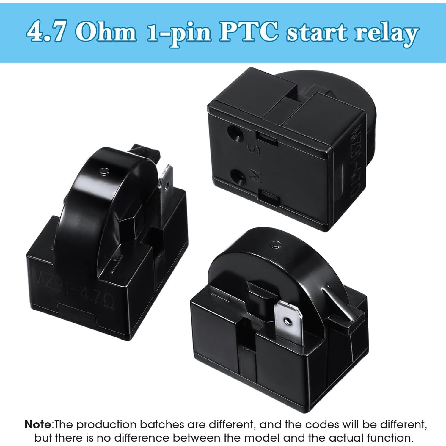 Relé de Arranque PTC Mudder 4.7 Ohm 1 Pin para Refrigerador