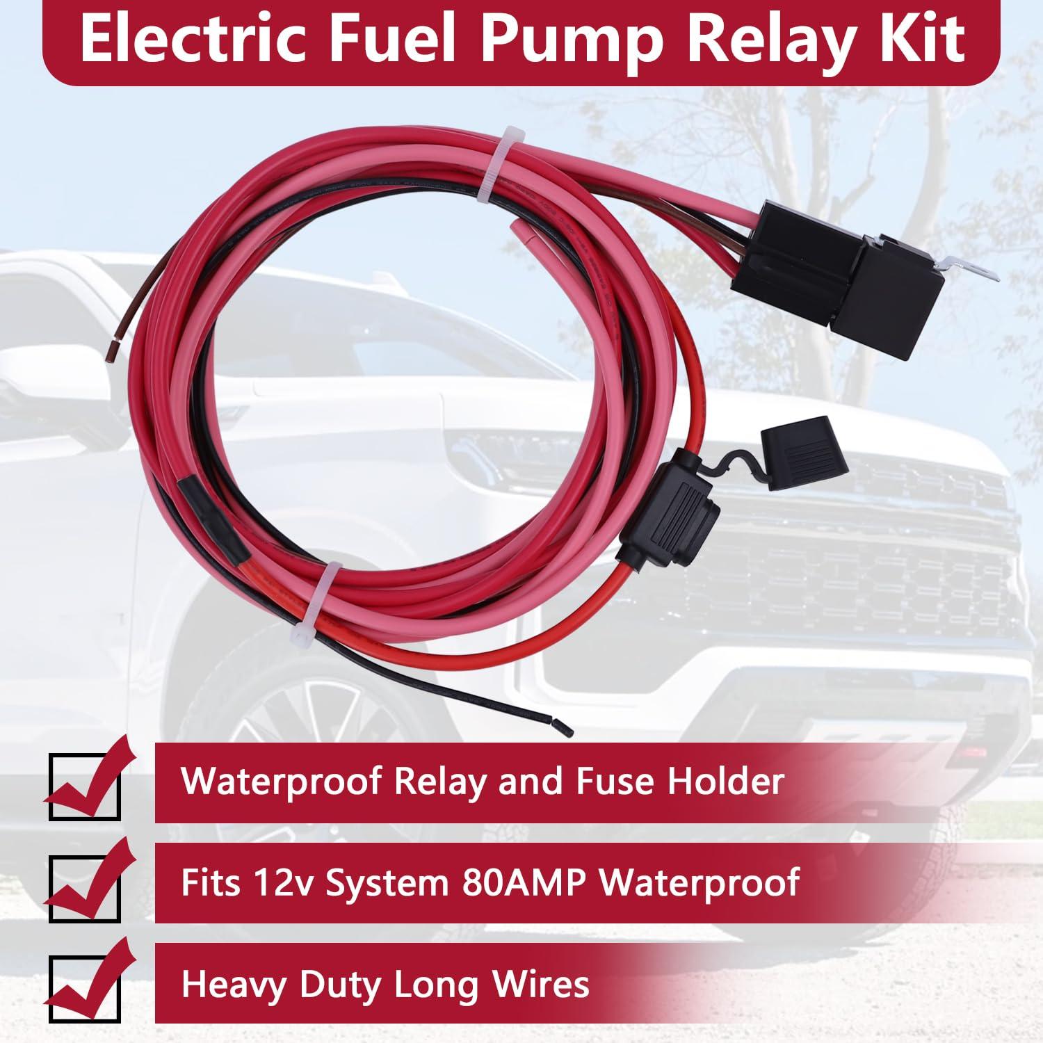 Kit Relé Bomba Combustible Eléctrica 80A Woclon 12V Impermeable