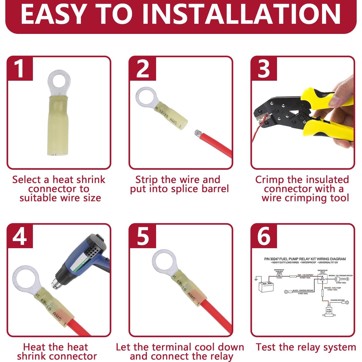 Kit Relé Bomba Combustible Eléctrica 80A Woclon 12V Impermeable