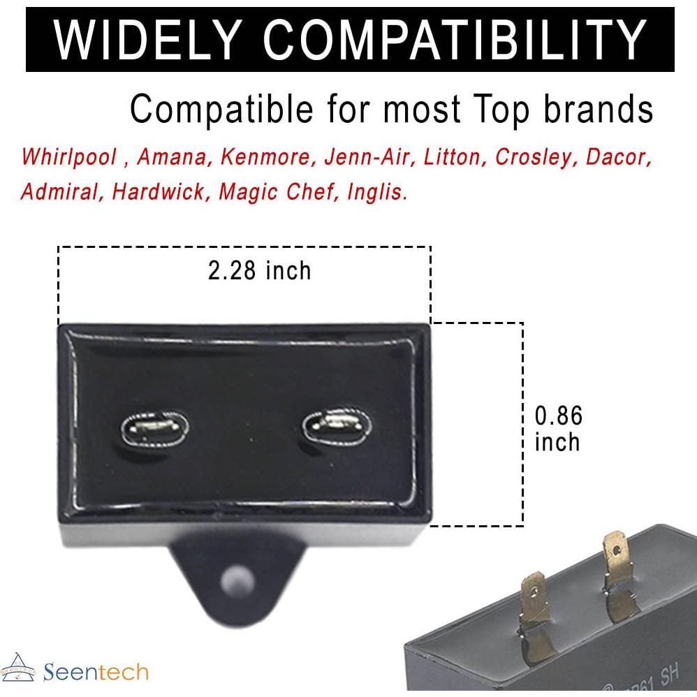 Relé de Arranque Compresor Refrigerador W10613606 Seentech - Compatible Whirlpool Kenmore