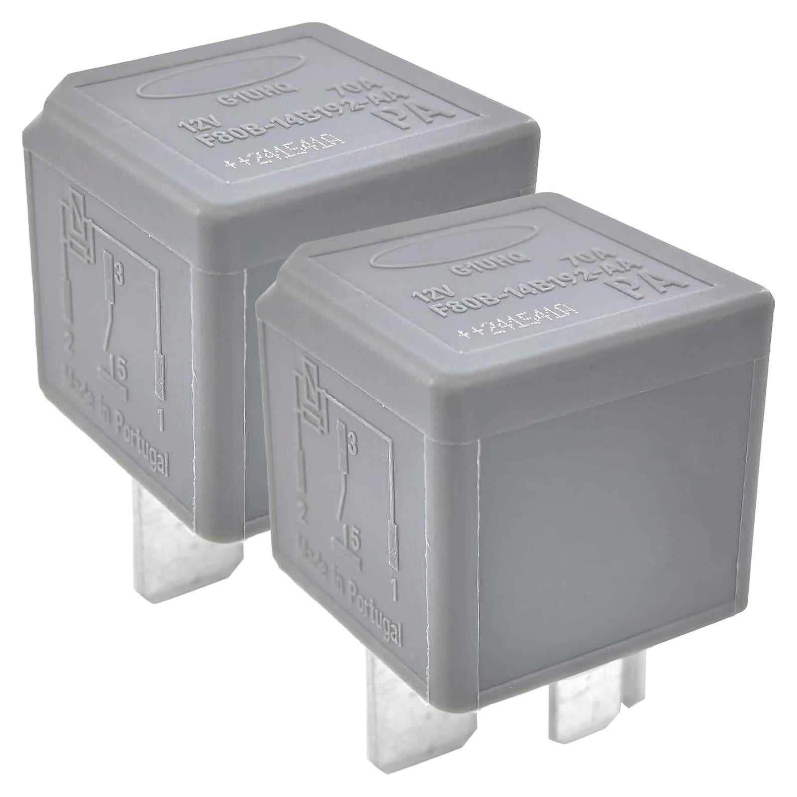 Paquete de 2 Relés SPST Sonzrod F80B-14B192-AA 70A 12VDC Ford