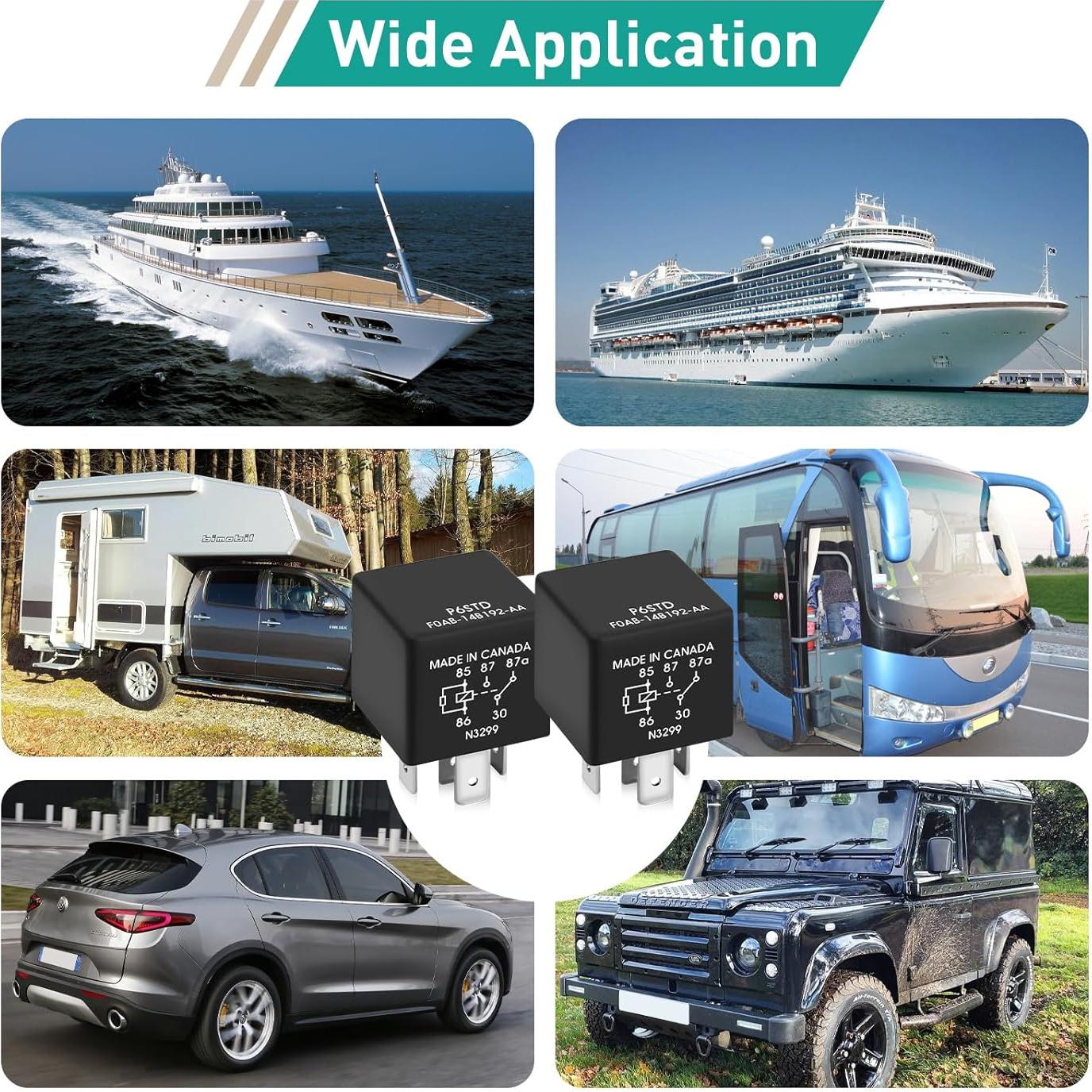 Relé Automotriz Gfdoso P6SDT FOAB-14B192-AA 12V 40A 5 Pines