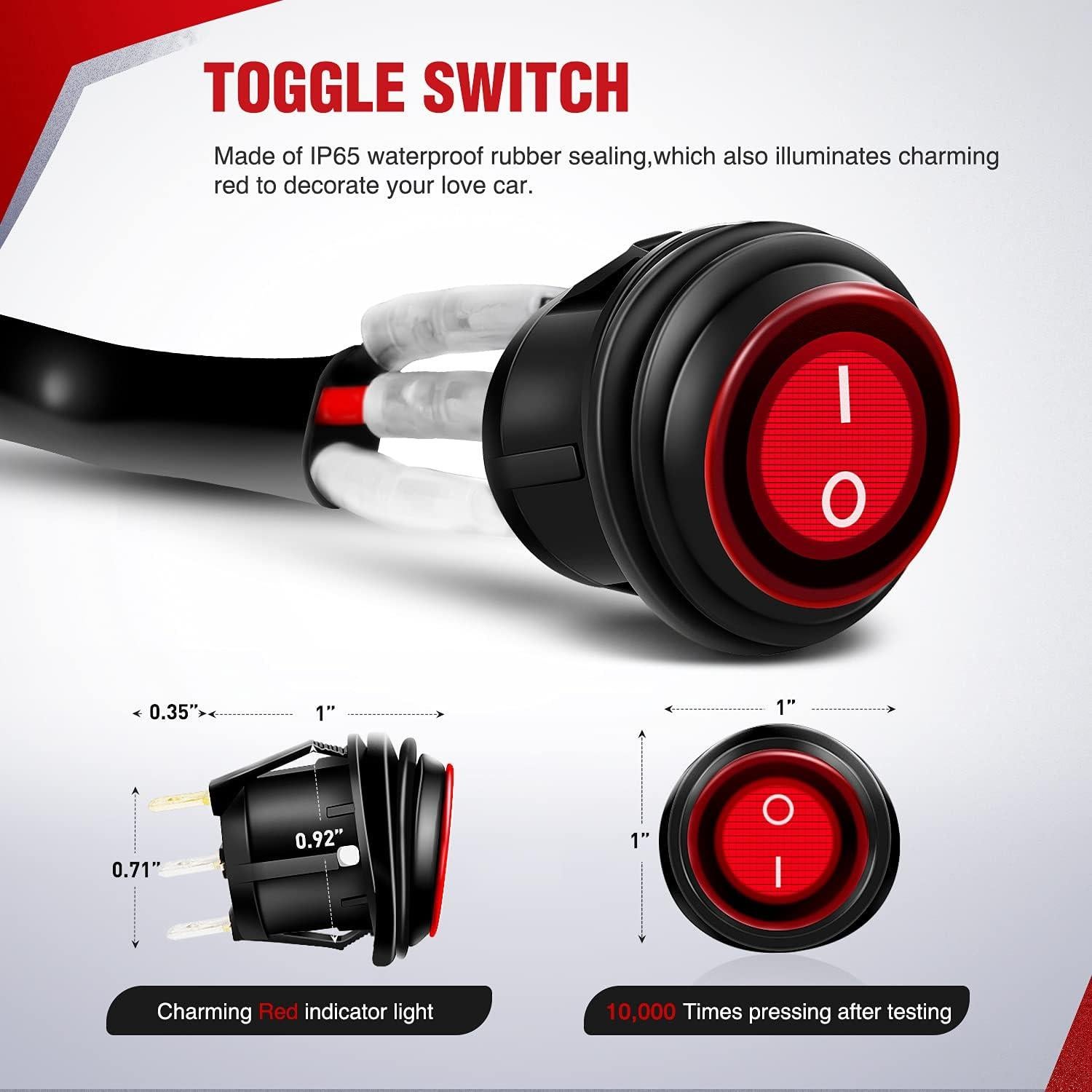 Kit de Cableado LED Nilight 16AWG 12V con 2 Conectores