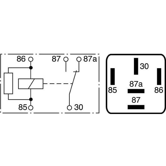 Relé Mini de Cambio Bosch 0986332041 - 5 Pines, 12V, Amarillo