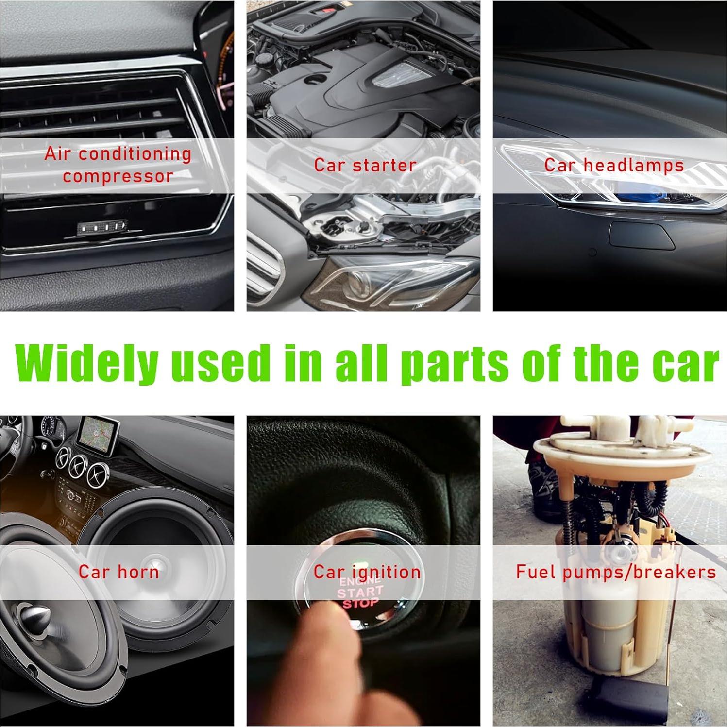 Relé de AC de Coche Augeny 12V 30A 2 Piezas Compatible