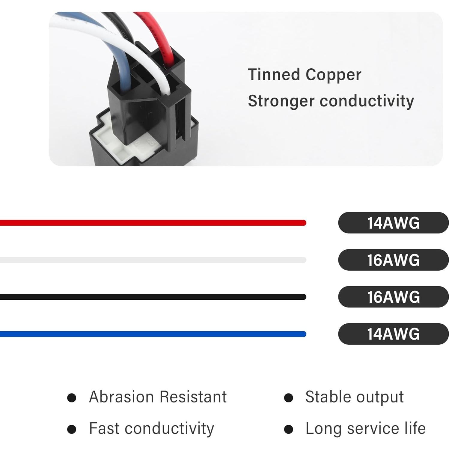 Relé de 4 Pines 12V Stacool con Fusible 30A para Automóviles