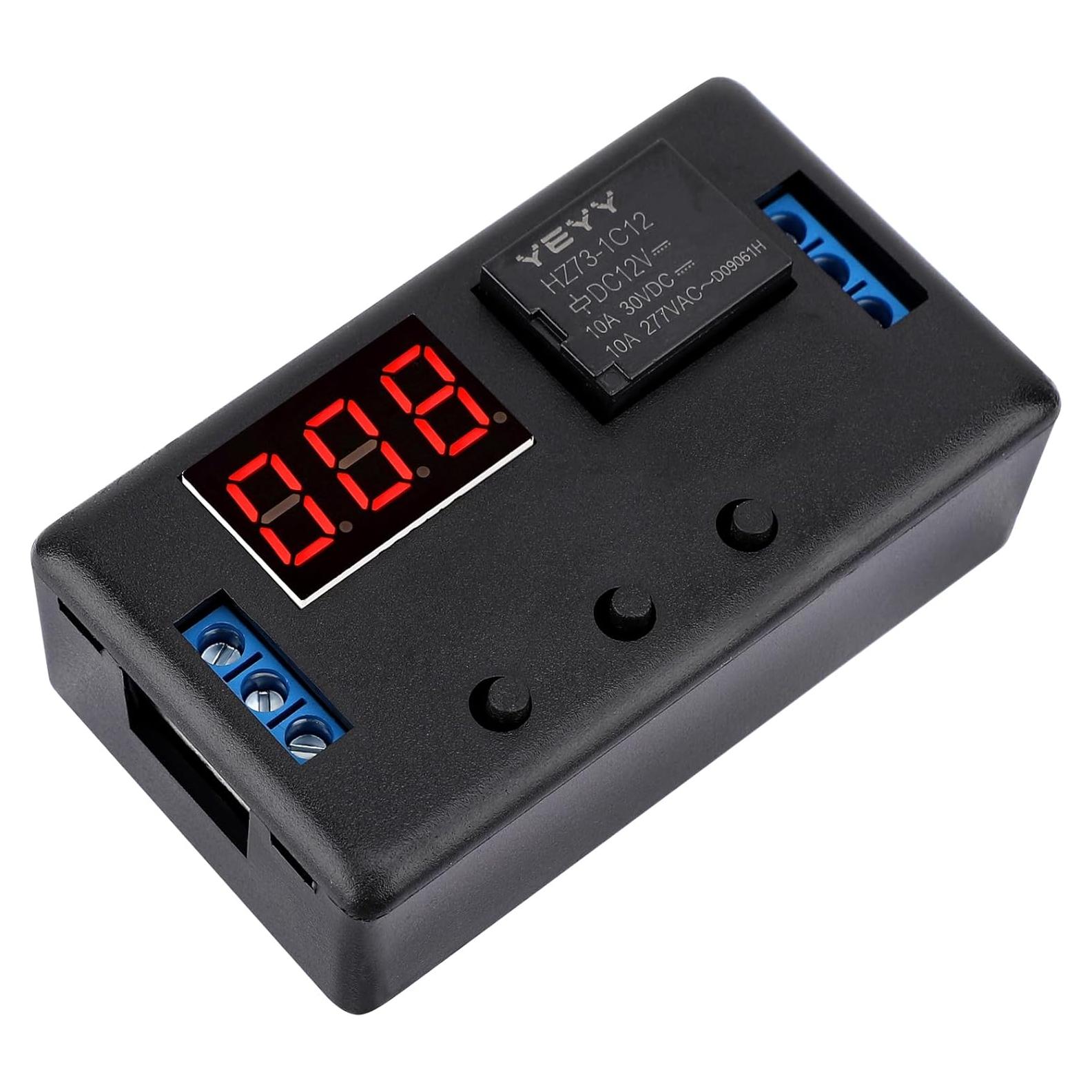 Relé Temporizador 12V DROK con Pantalla LED 4 Modos