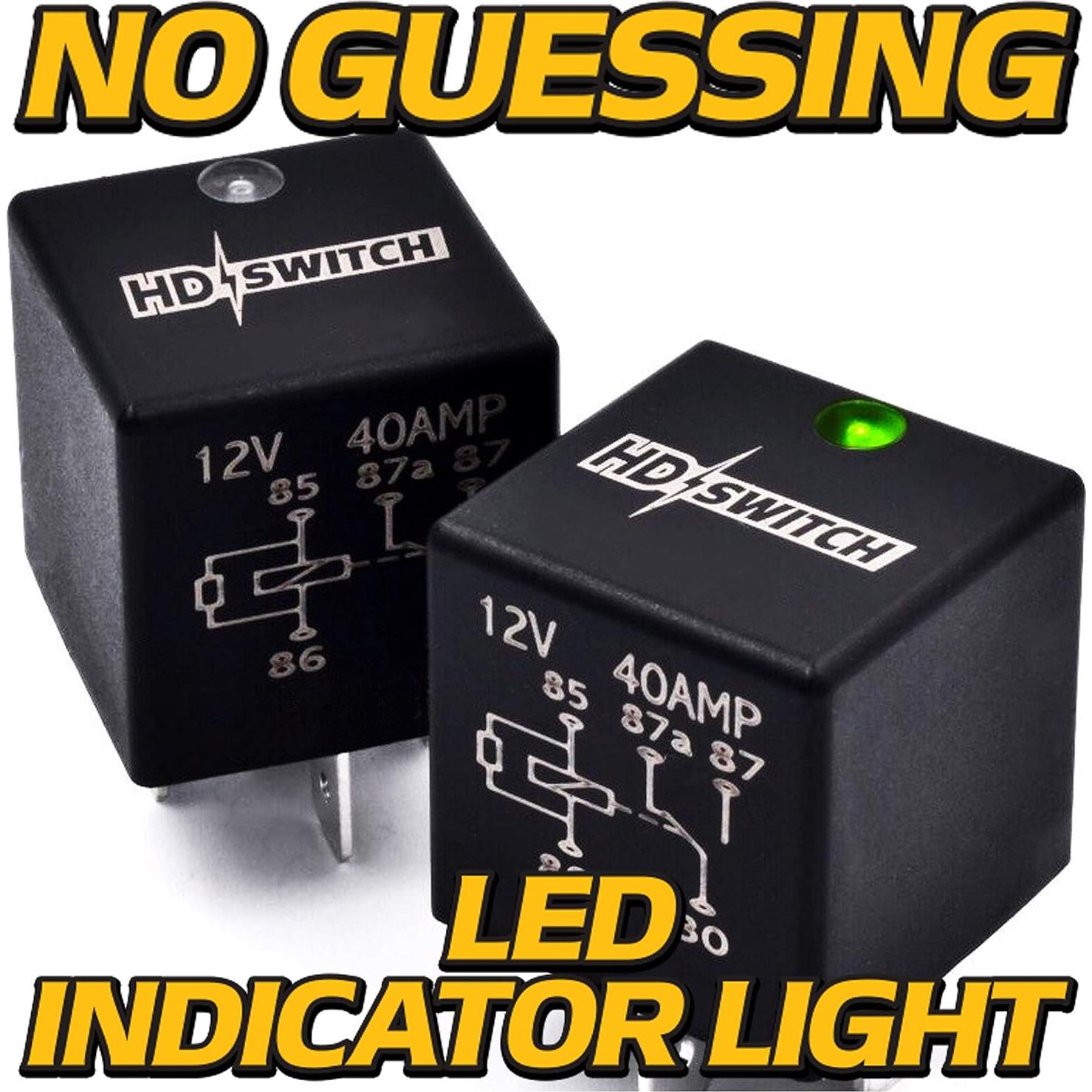 Relé HD Switch Mejorado 12V 40A con LED y Grasa Dielectrica