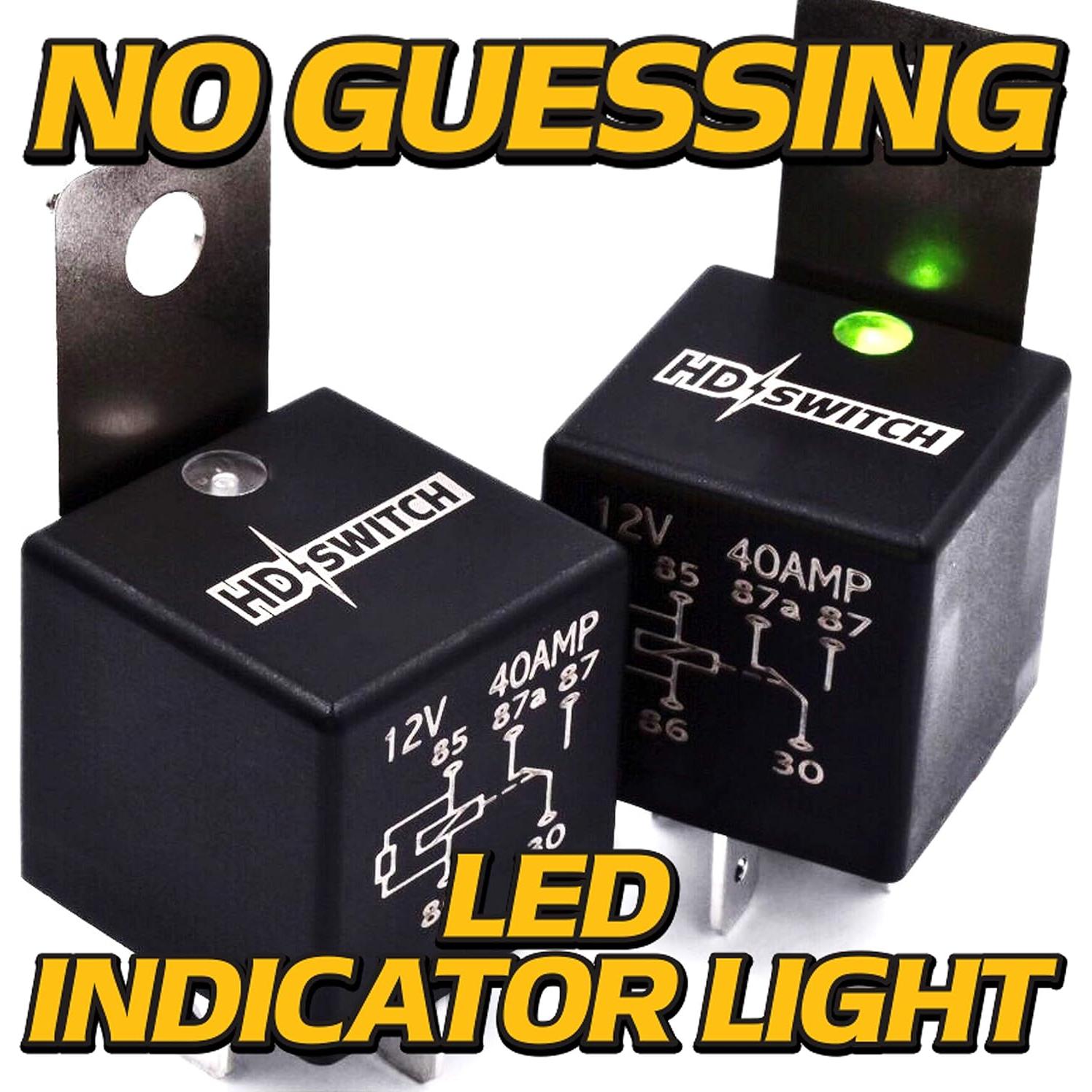 Relé HD Switch Mejorado 12V 40A con LED y Grasa Dielectrica