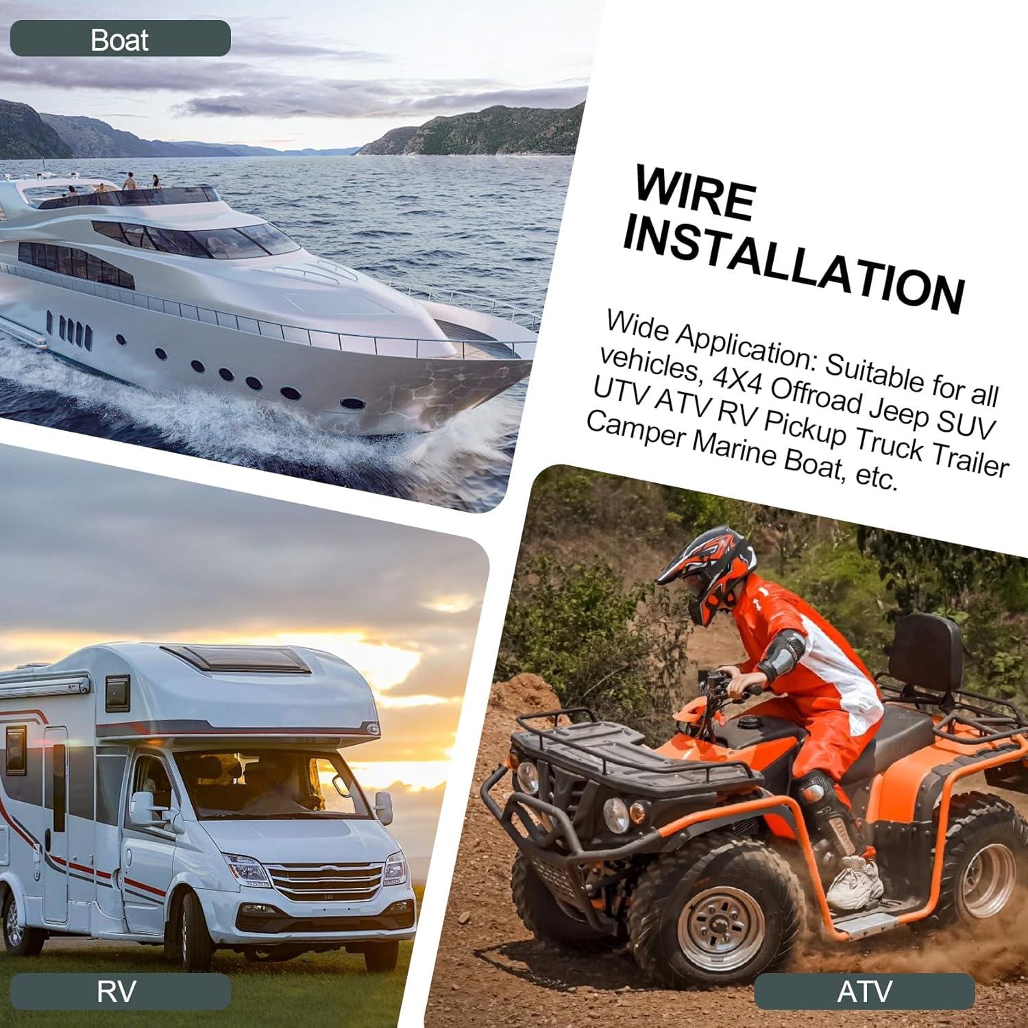 Caja de Relé Pre-Cableada 12V Weasch 2 Relés 80A 6 Fusibles