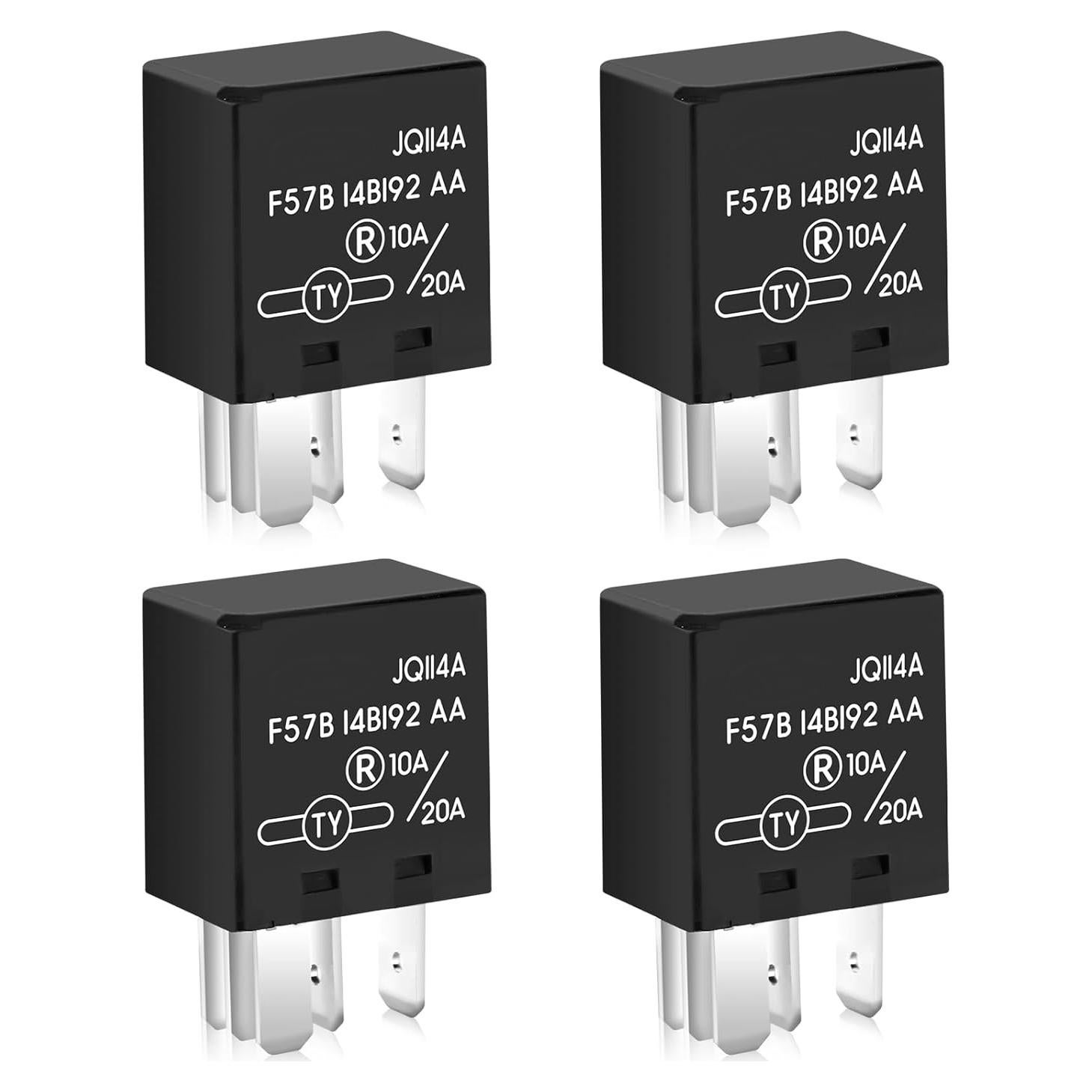 4 Relés Automotrices F57B14B192AA 10A/20A para Ford y más