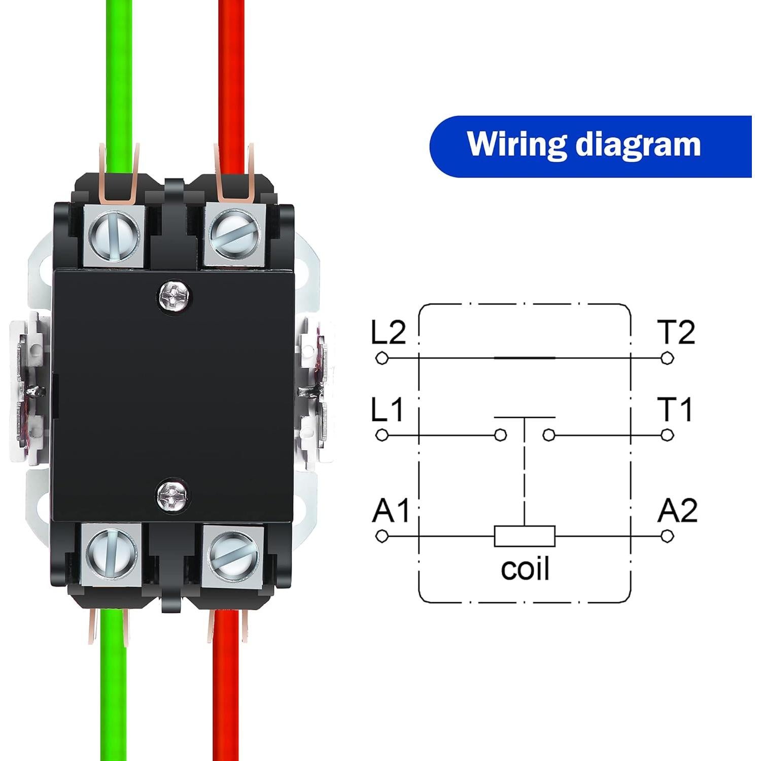 Contactor Dreyoo 24V 40A 2 Polos para Aire Acondicionado