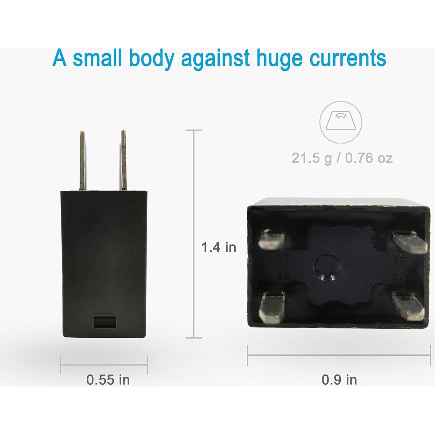Relé de Compresor de Aire Acondicionado HiSport 12V 10A - Paquete de 2