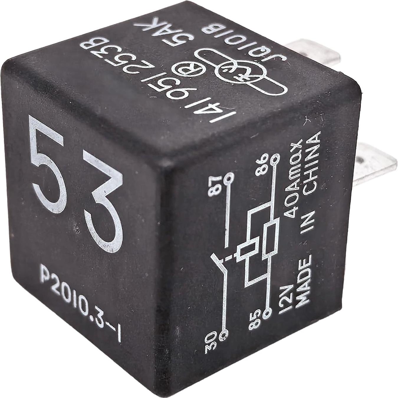 Paquete de 2 Relés 141951253B 53 12V 30A/40A para Volkswagen/Audi