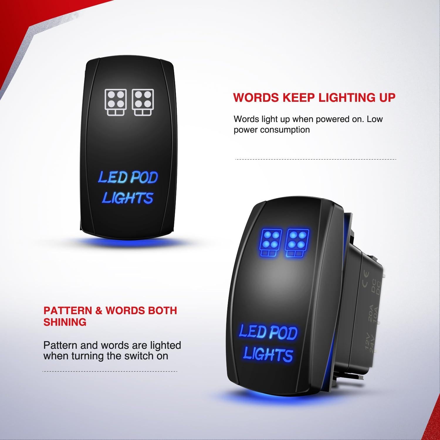 Kit de Cableado para Luces LED Nilight 16AWG 12V IP67