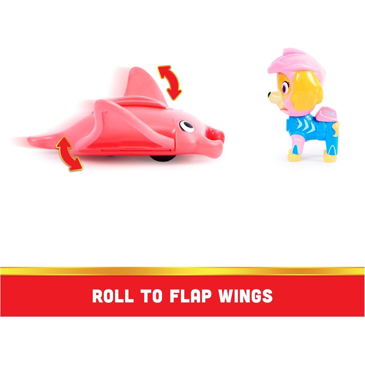 Figuras de Acción PAW Patrol Aqua Pups Skye y Manta Ray