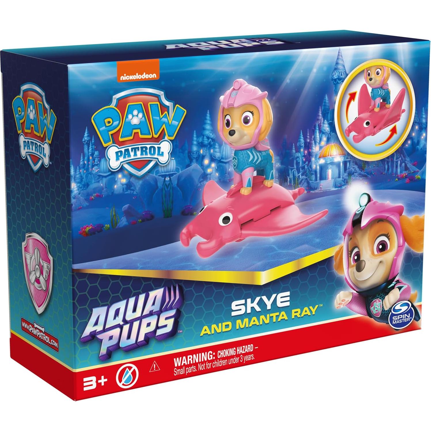Figuras de Acción PAW Patrol Aqua Pups Skye y Manta Ray