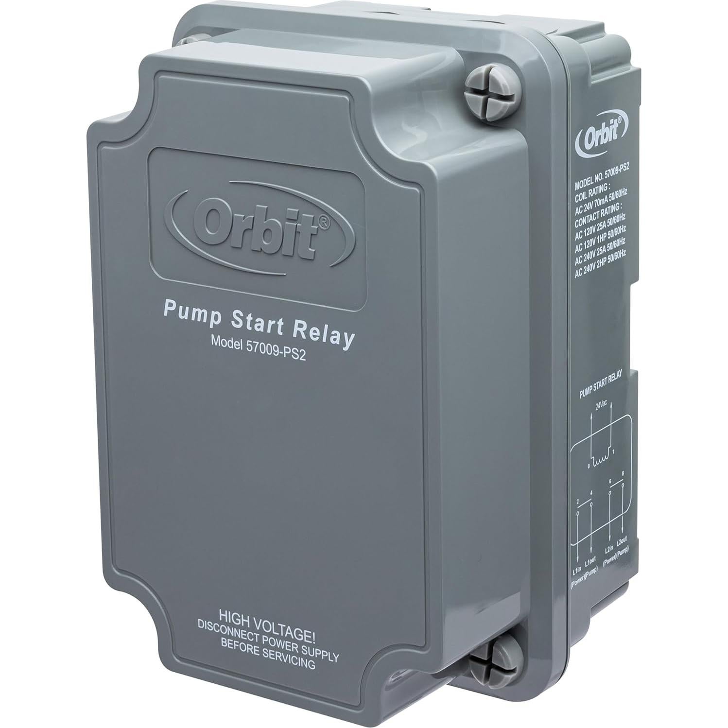 Relé de Inicio de Bomba Orbit 57009 para Riego 1-2 HP