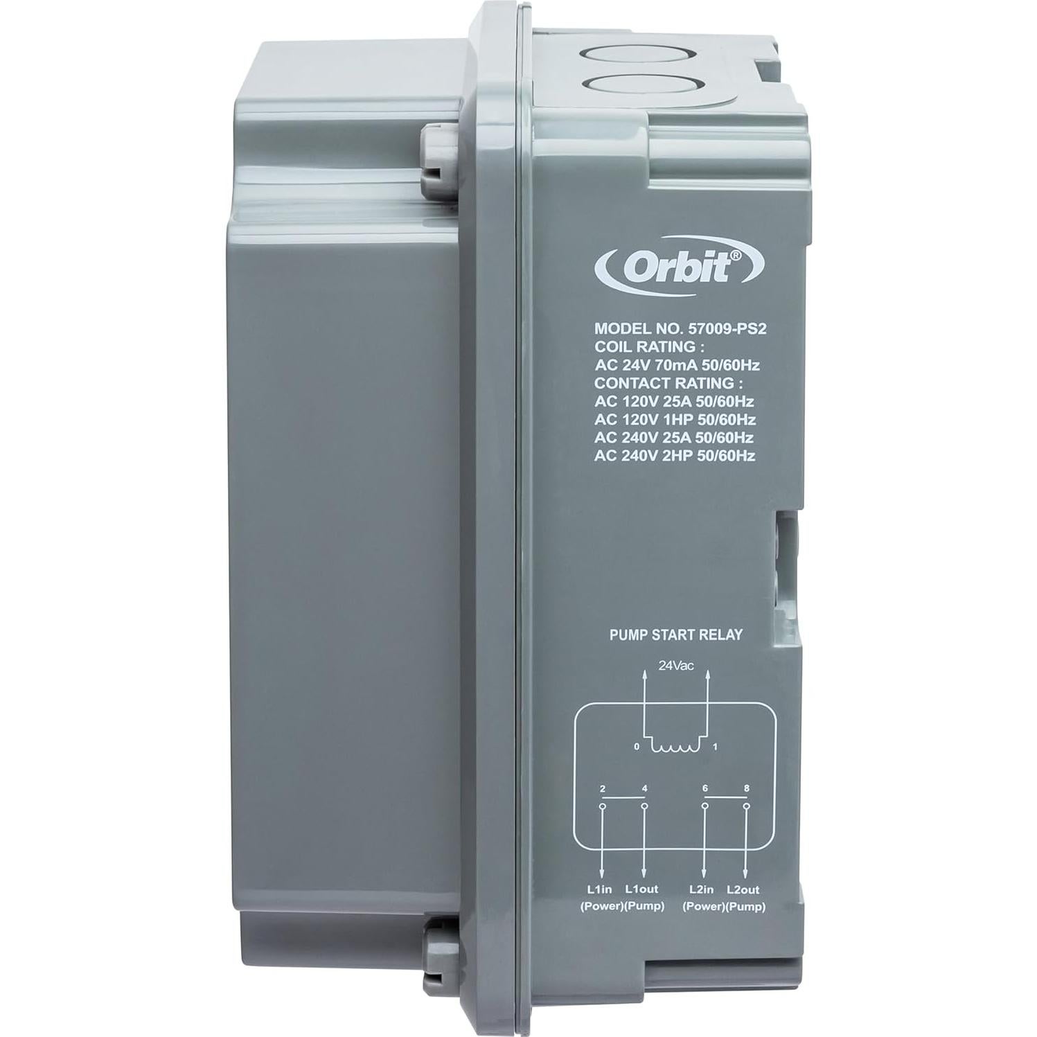 Relé de Inicio de Bomba Orbit 57009 para Riego 1-2 HP