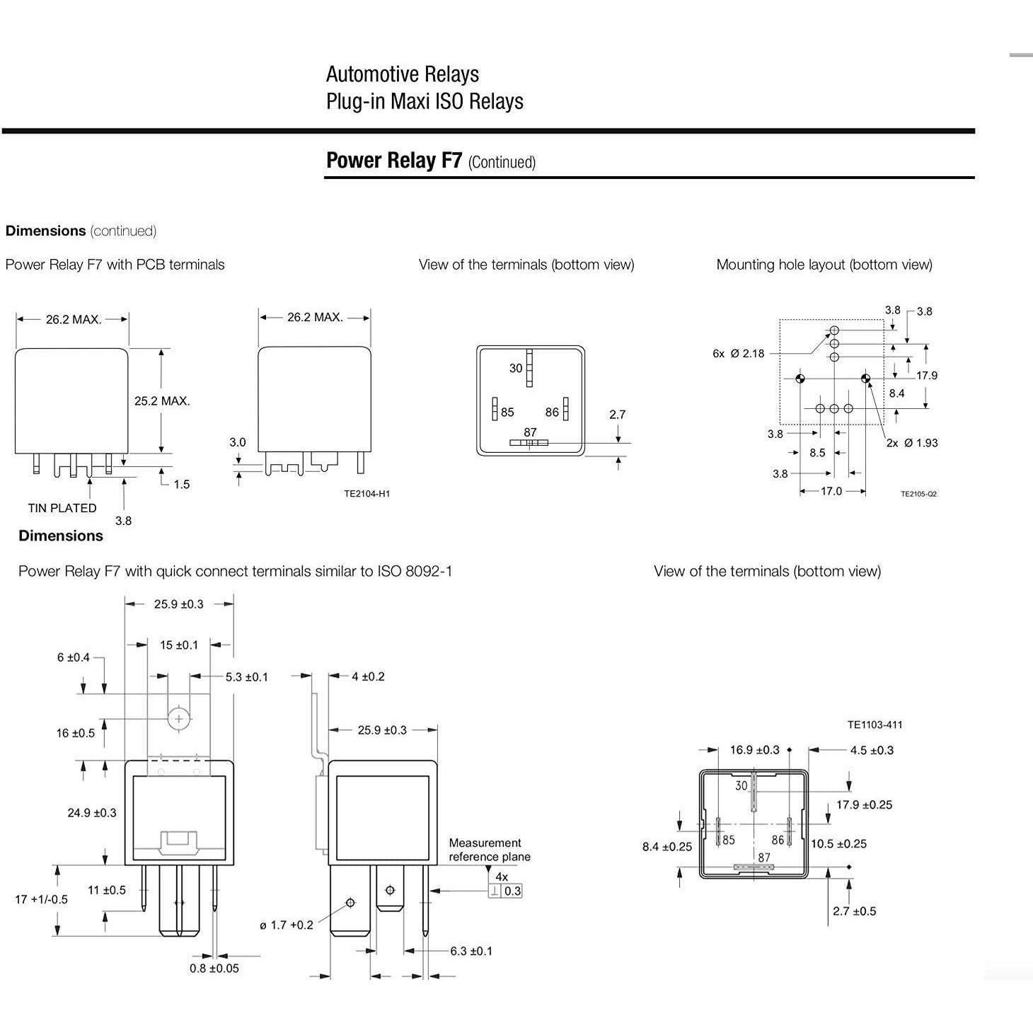 Relé Automotriz Enchufable 12V 70A CHERRY CUTE VF7-11F11-S01