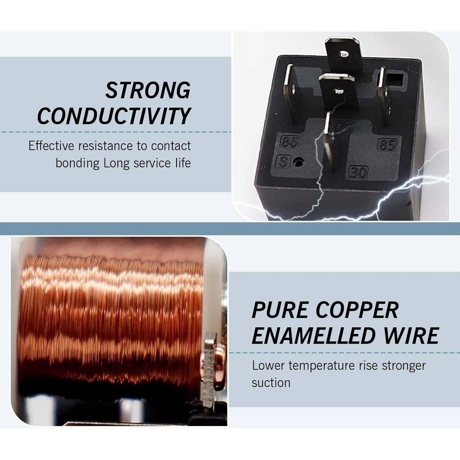 4 Relés de Arranque Automotriz JawGrew 12V 40A Impermeables