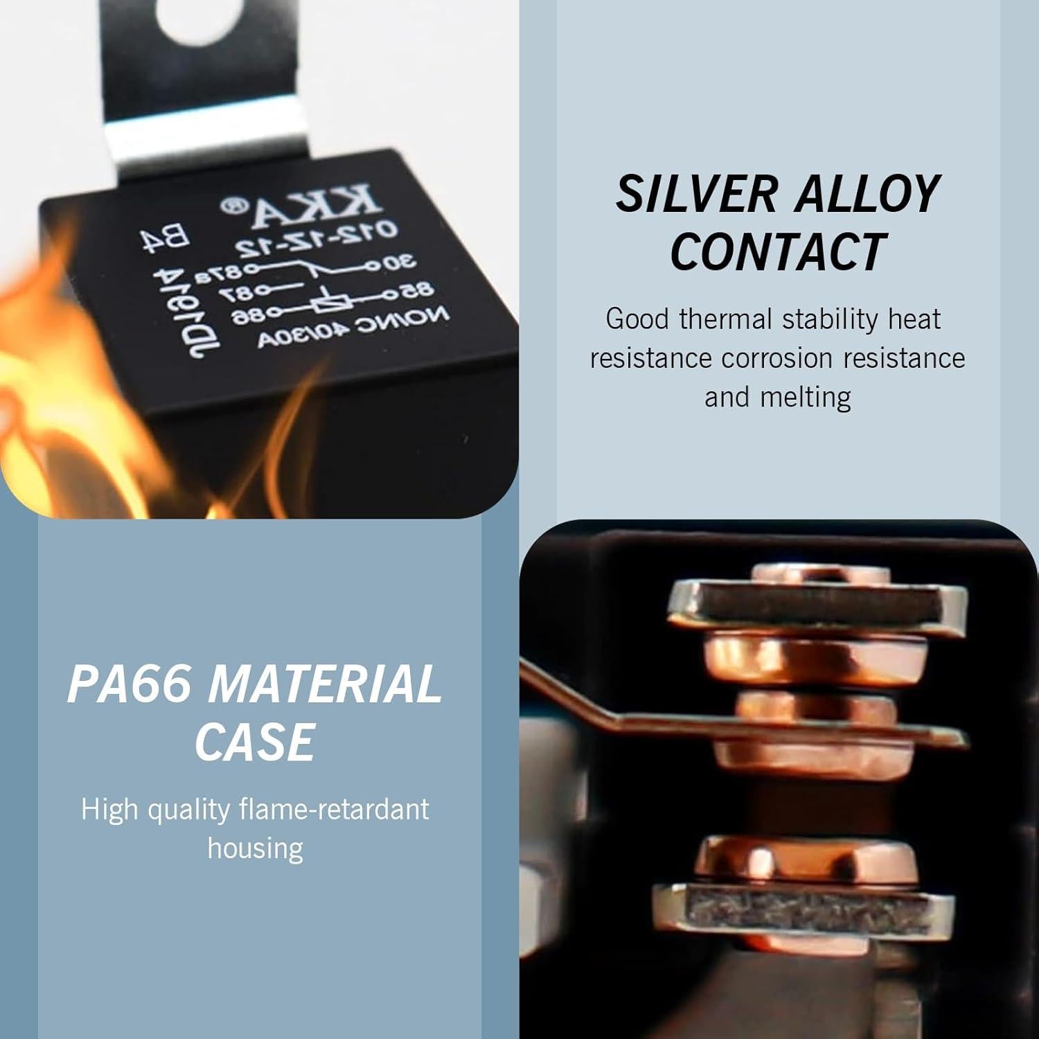 4 Relés de Arranque Automotriz JawGrew 12V 40A Impermeables