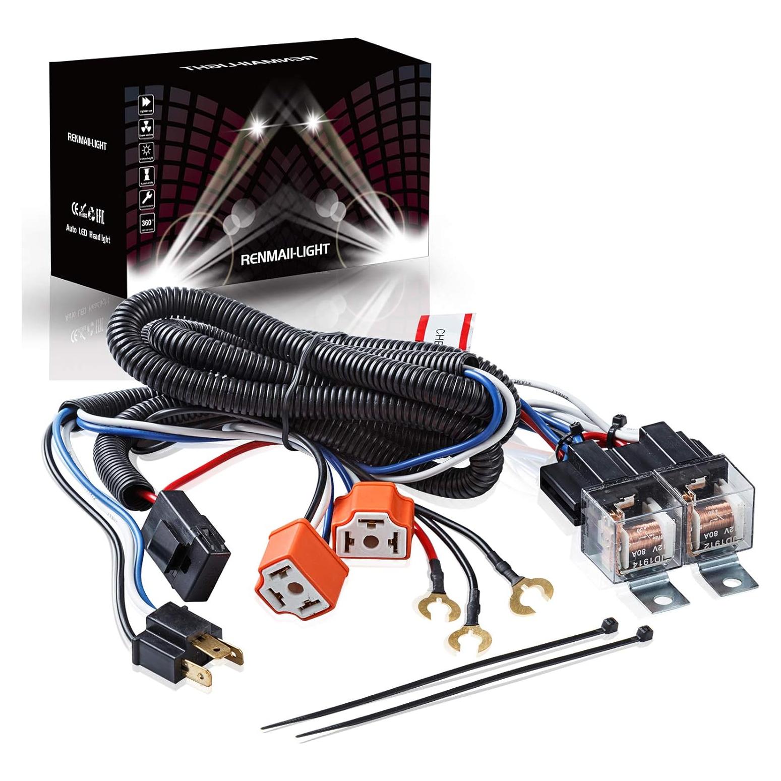 Arnés de Relé H4 RENMAII-LIGHT para Faros LED Toyota Tacoma
