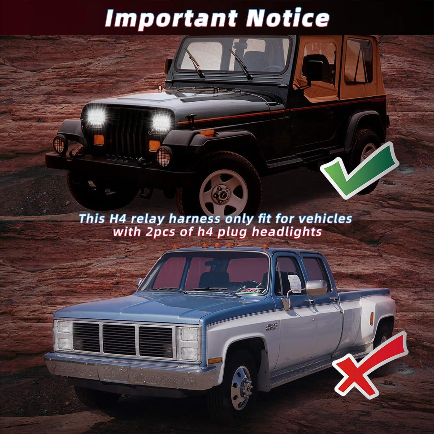 Arnés de Relé H4 RENMAII-LIGHT para Faros LED Toyota Tacoma