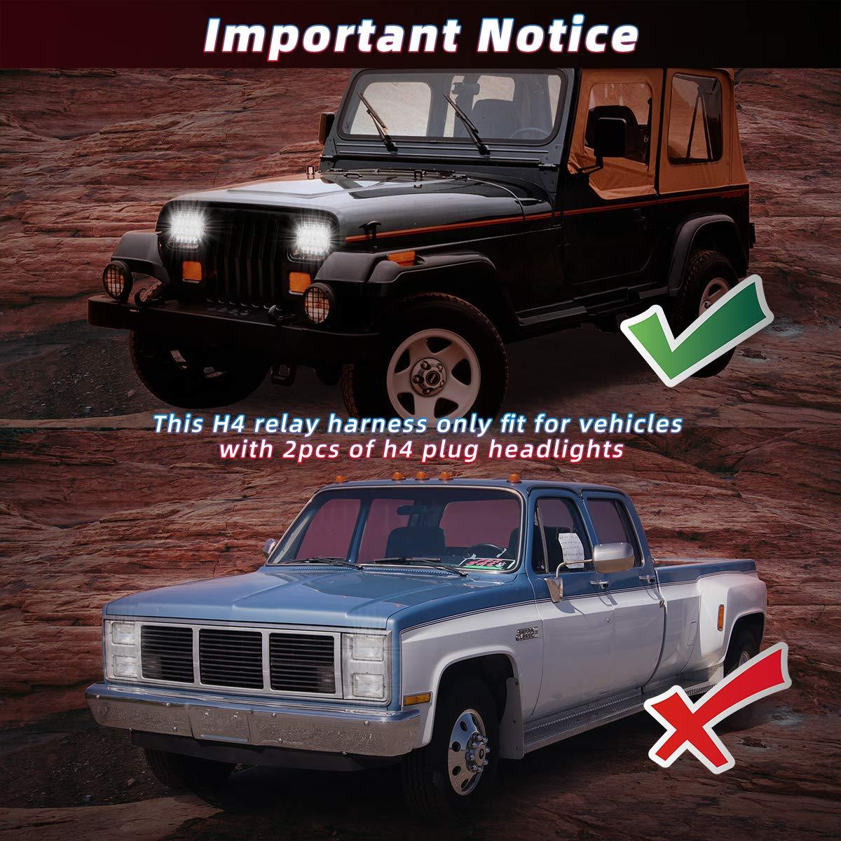 Arnés de Relé H4 RENMAII-LIGHT para Faros LED Toyota Tacoma