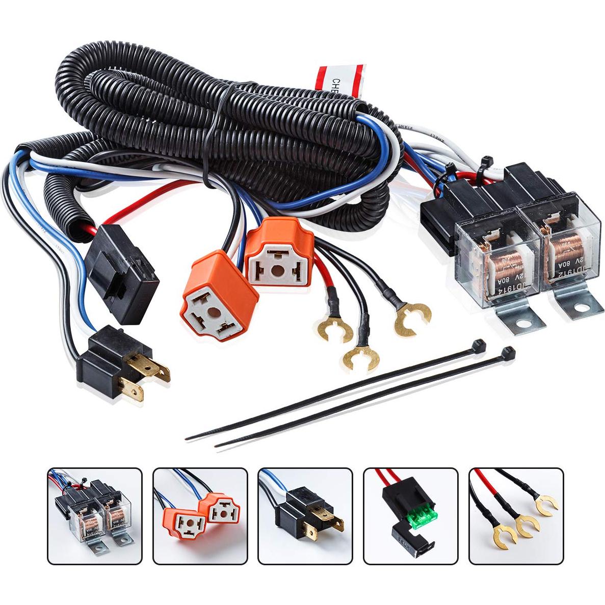 Arnés de Relé H4 RENMAII-LIGHT para Faros LED Toyota Tacoma