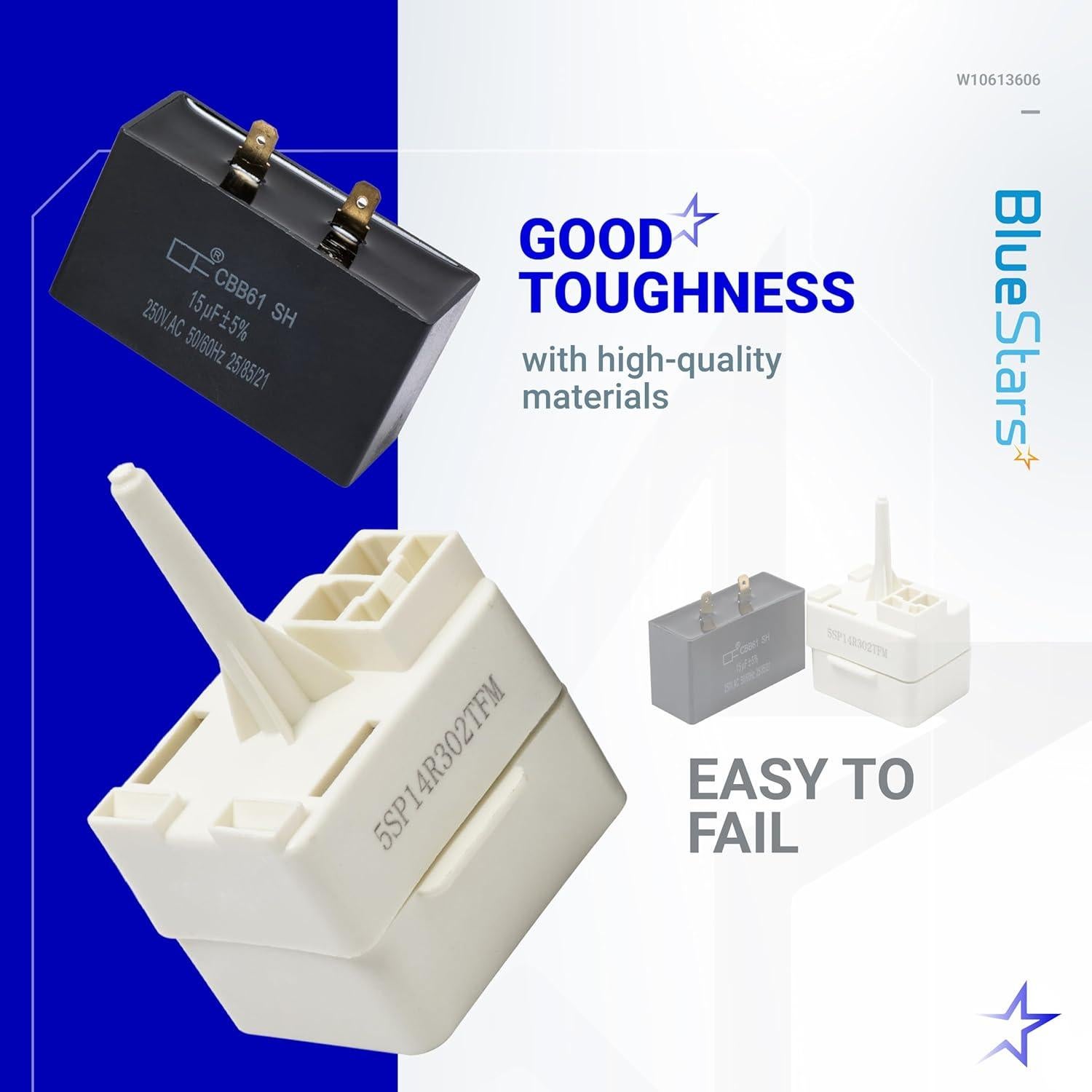 Relé de Arranque Compresor Refrigerador BlueStars W10613606