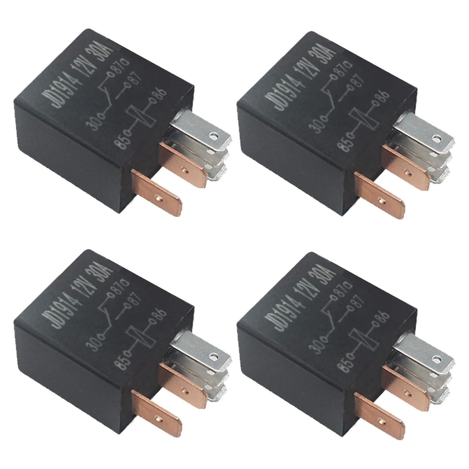 4 Relés de 5 Pines 12V 30A Kalmaegee para Automóvil