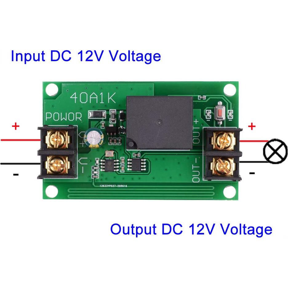 Relé Inalámbrico DC 12V 40A Fushionsea con Control Remoto