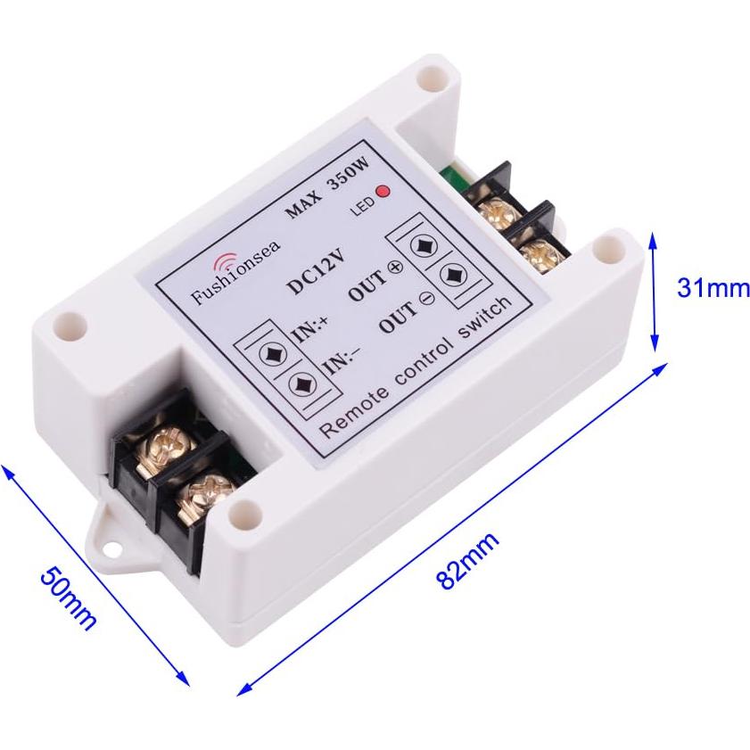 Relé Inalámbrico DC 12V 40A Fushionsea con Control Remoto