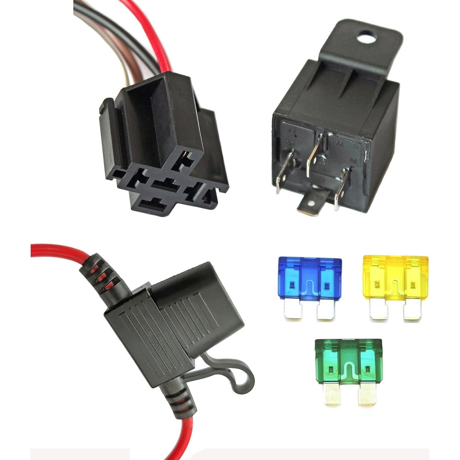 Kit de Relé de Ventilador Eléctrico MAXCOOLING 40A con Termostato