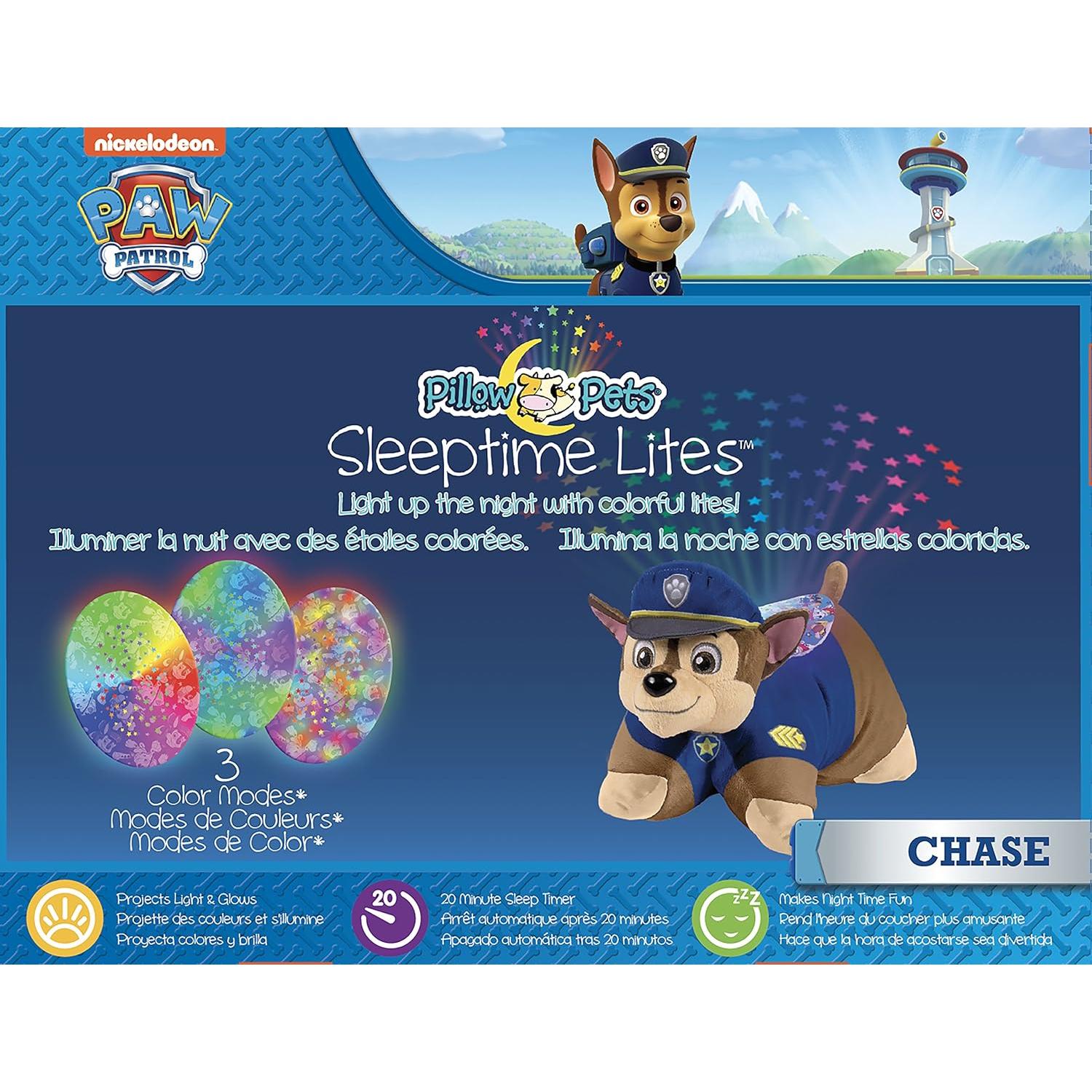 Peluche Pillow Pets Chase Patrulla Canina con Luz Nocturna