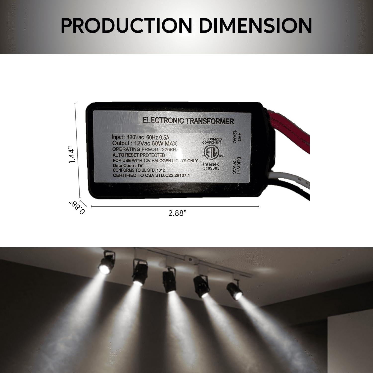 Transformador Electrónico Ironsmith 60W 12V Reinicio Automático