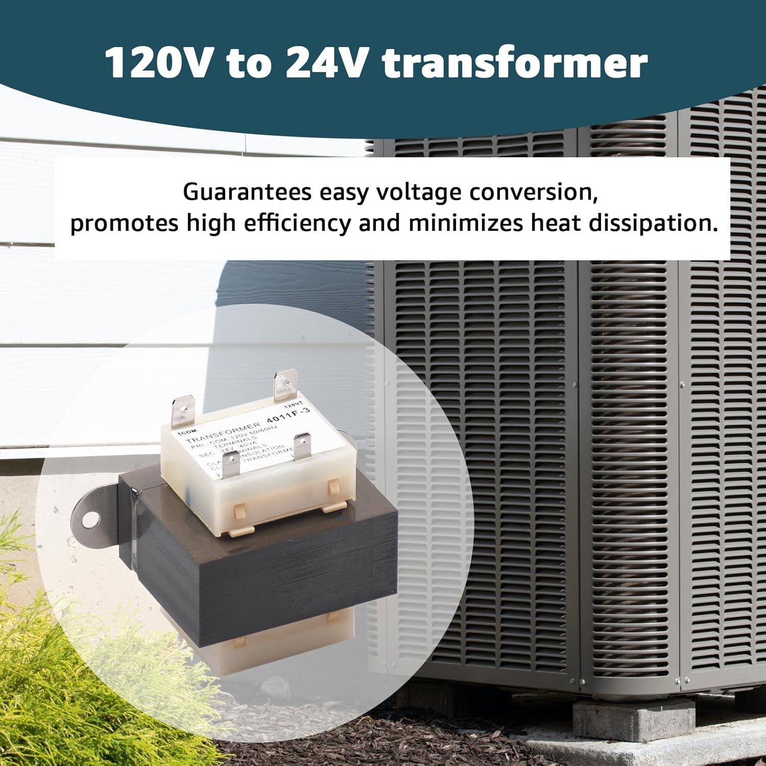 Transformador Lusperi 4011F-3 120V a 24V 40VA para HVAC