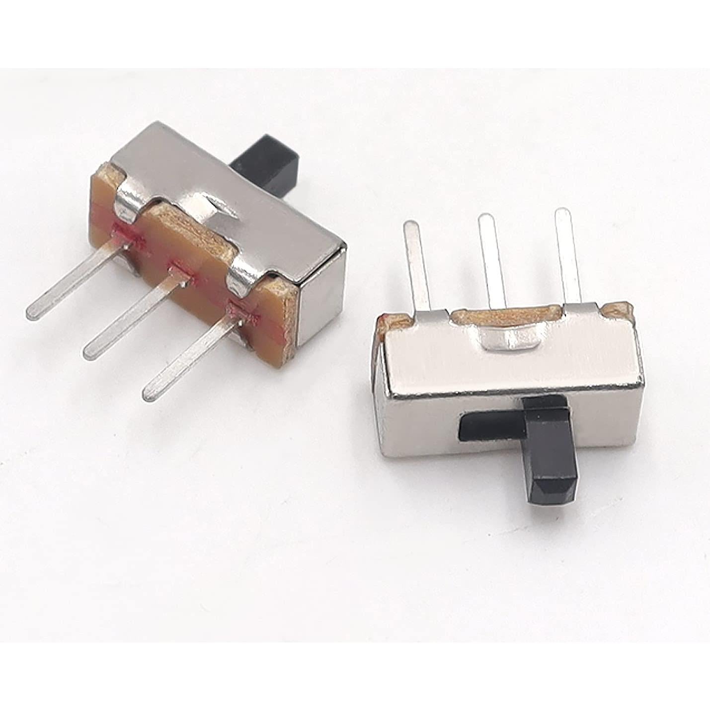 Interruptor Deslizante Tnuocke 3mm 100 Pcs SPDT 1P2T DC 50V