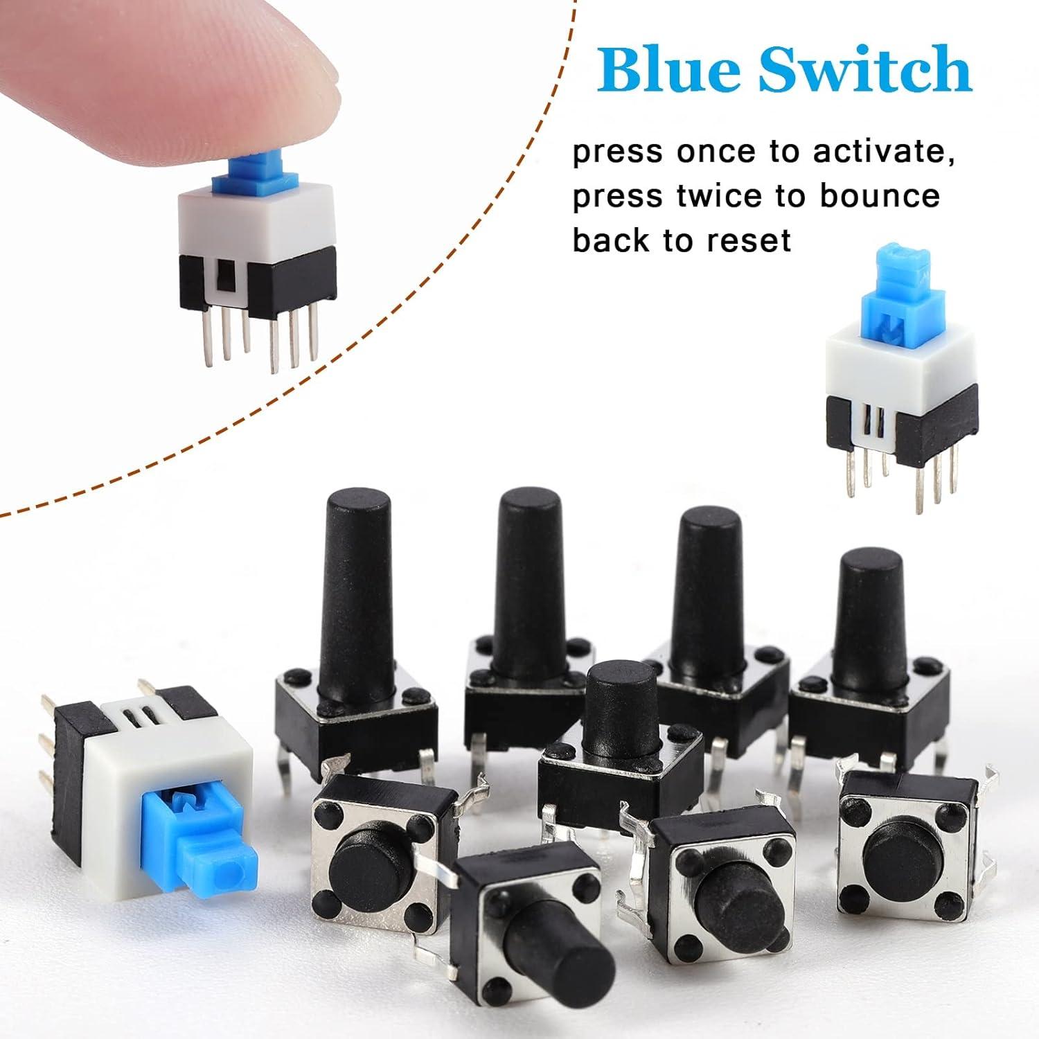 Kit de 180 Interruptores Táctiles OCR 10 Valores 6x6mm