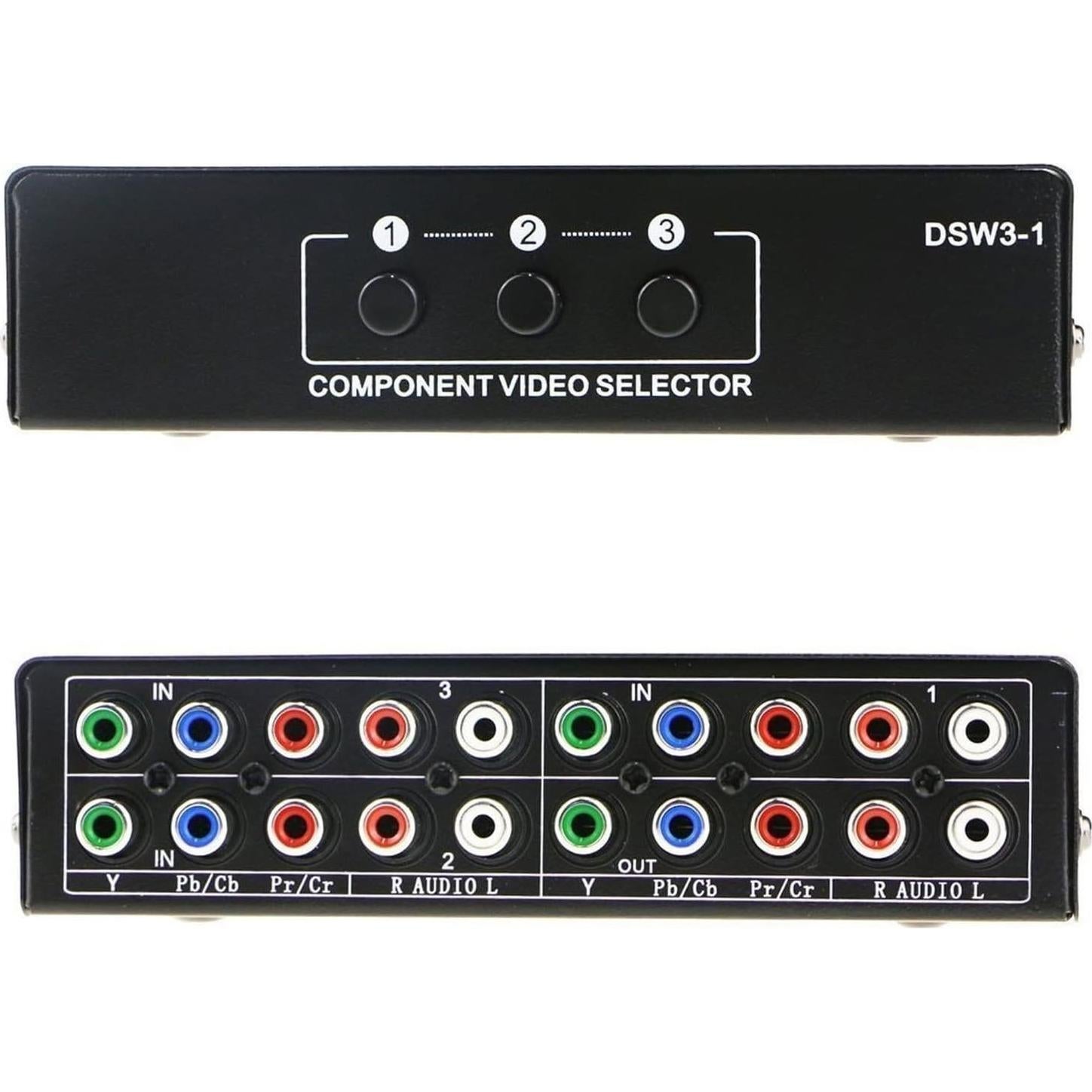 Interruptor AV 3 en 1 Linkstyle para Xbox 360, Wii, PS3