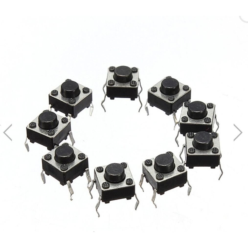 Interruptor Táctil Momentáneo DAOKI 100Pcs 6x6x5mm SPST