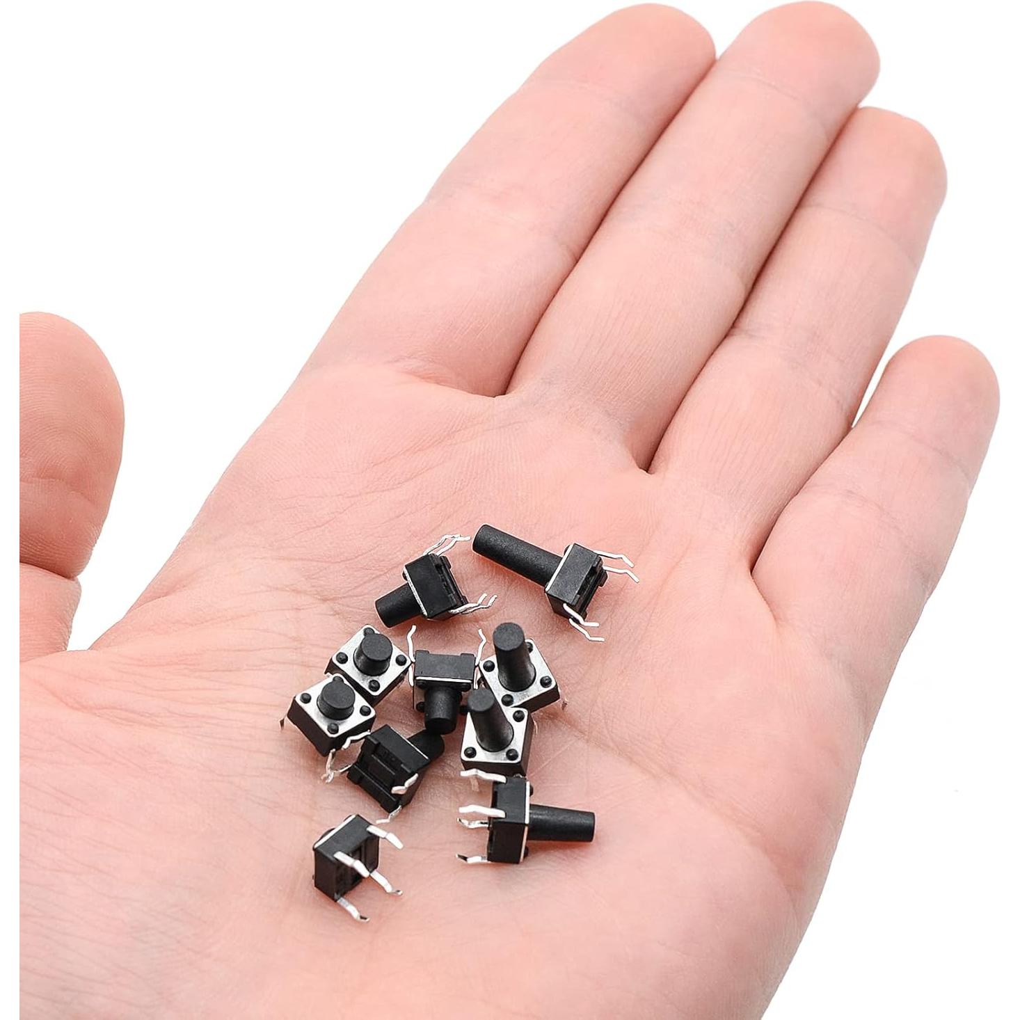 Kit de 200 Interruptores Táctiles QTEATAK 4 Pines 6x6mm