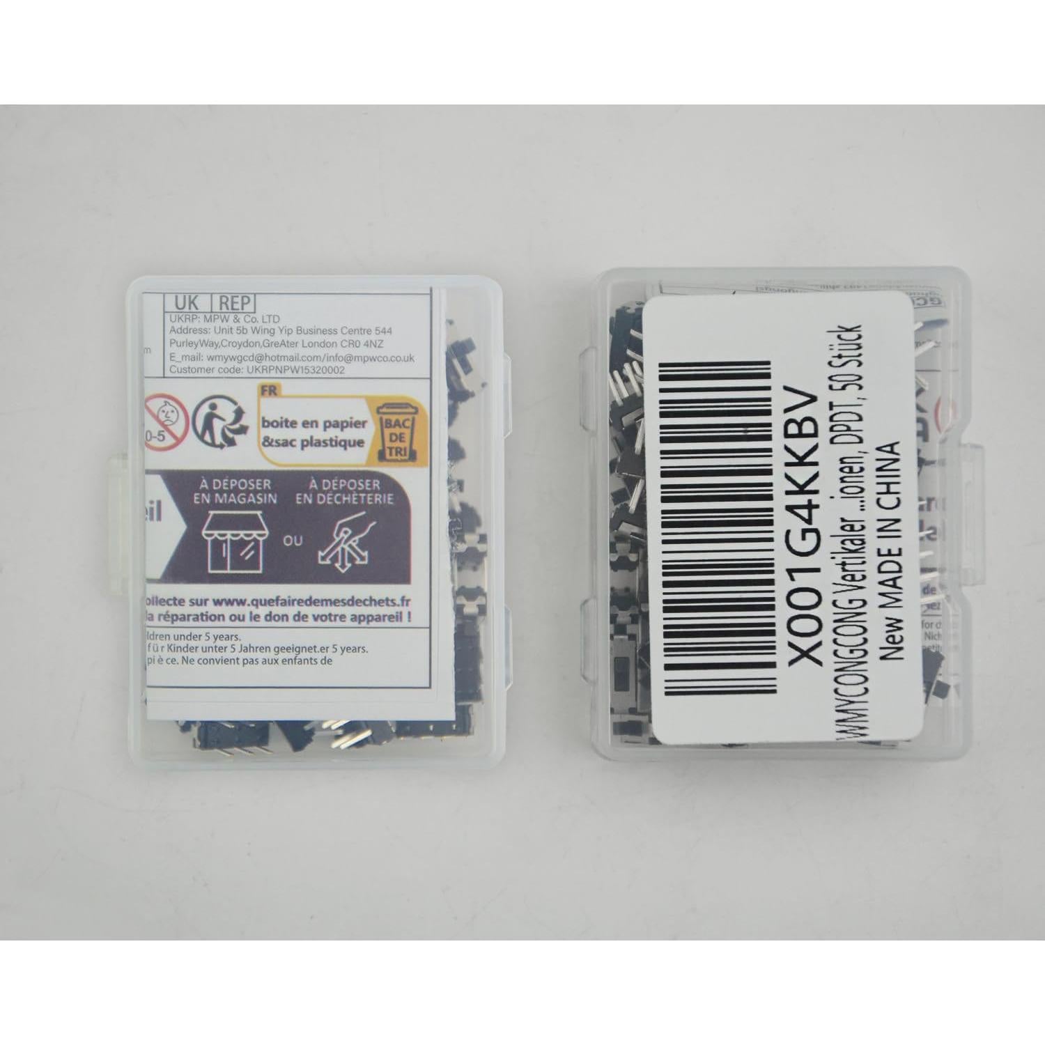 Interruptor Micro Deslizante Vertical DPDT 50 Pcs WMYCONGCONG