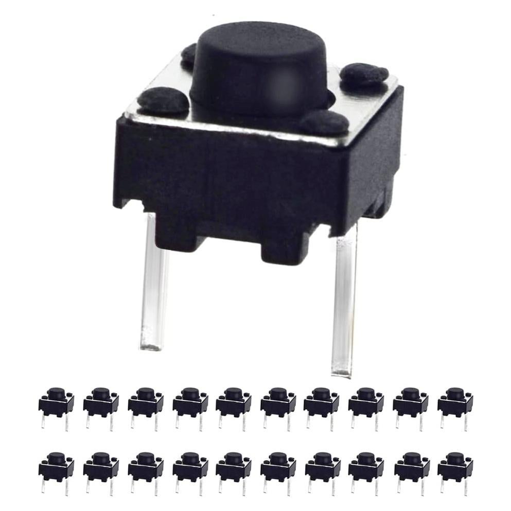 Interruptor Táctil Momentáneo 6mm QTEATAK 20 Pcs para PCB