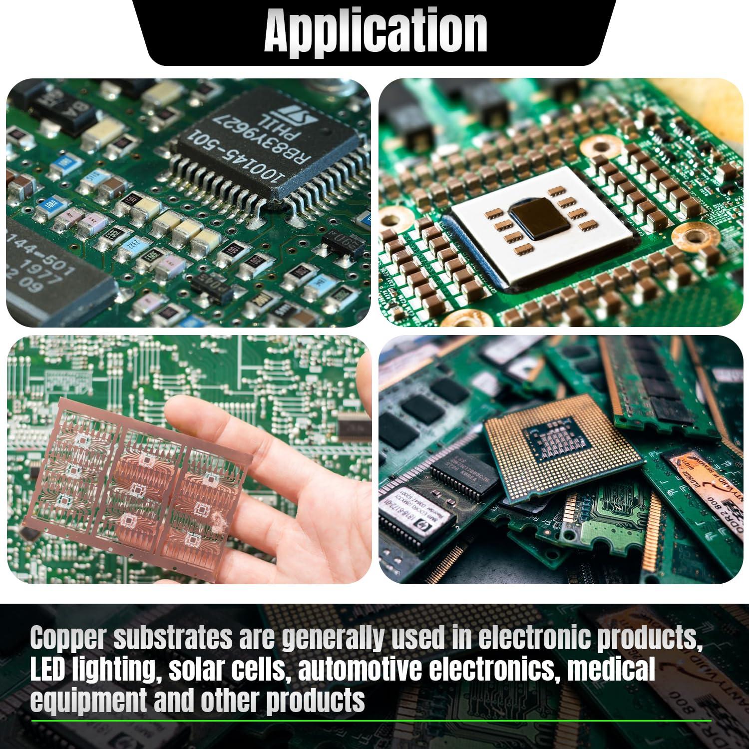 5 Placas PCB de Cobre FR4 200x200mm 1.5mm para Prototipado