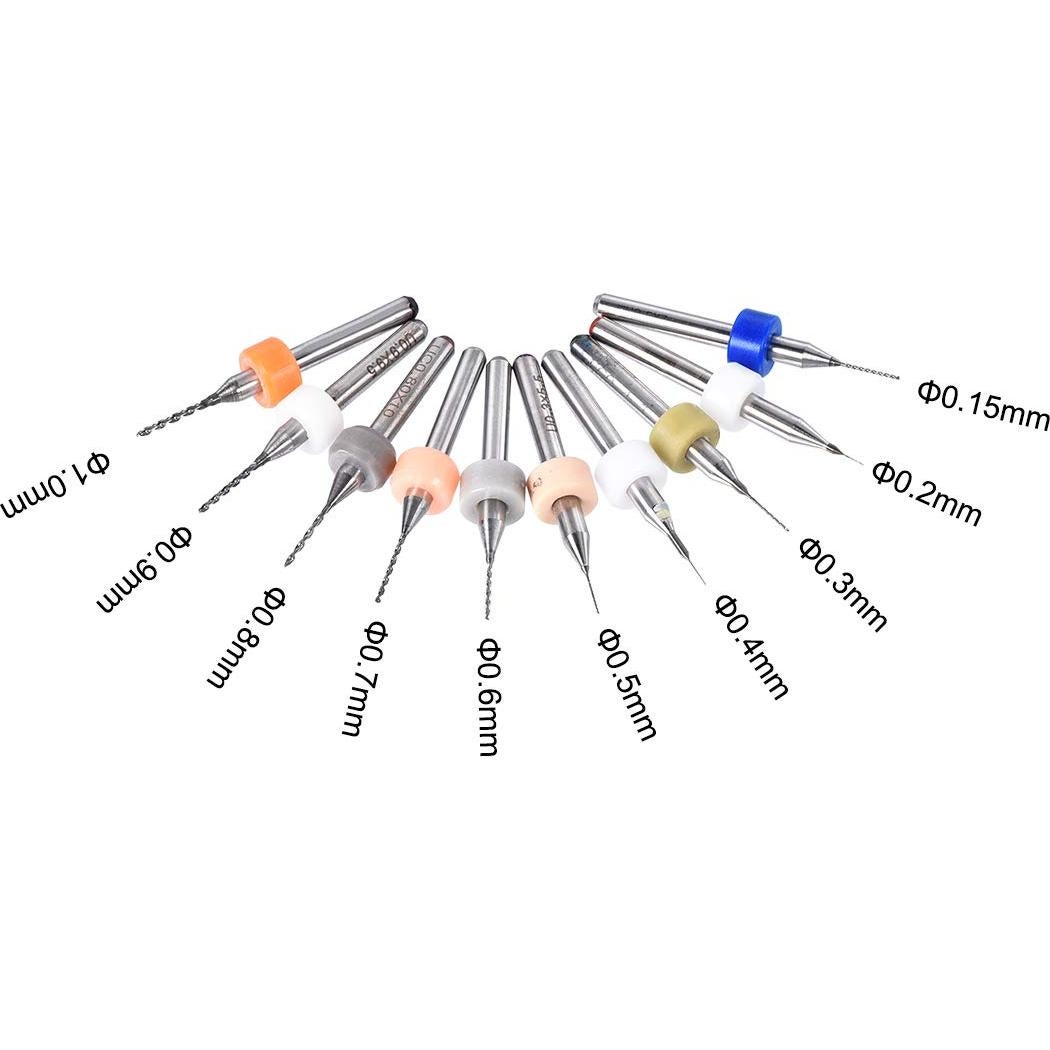Brocas de PCB uxcell 0.15mm-1.0mm Carburo Tungsteno 20 Pcs